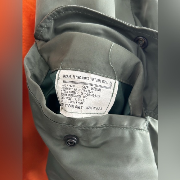 Vintage Alpha Industries Light Zone L-2B Bomber Jacket Men’s (M) - Picture 5 of 6